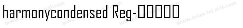 harmonycondensed Reg字体转换